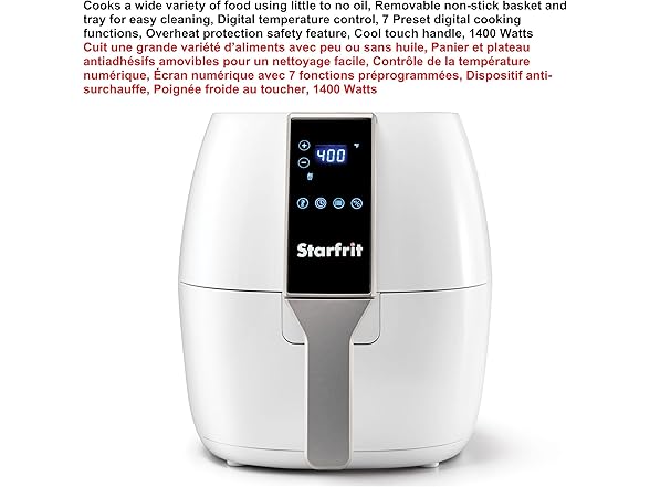 (NEW) StarFrit Electric Digital Air Fryer