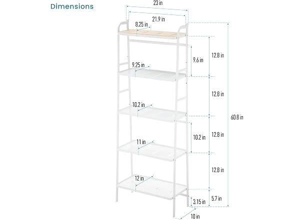 Home Zone Living CAD6235U 5-Tier Wide Storage Organizer
