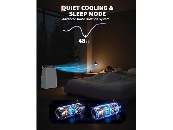 GarveeTech 14,000 BTU Portable Air Conditioner, Black Top