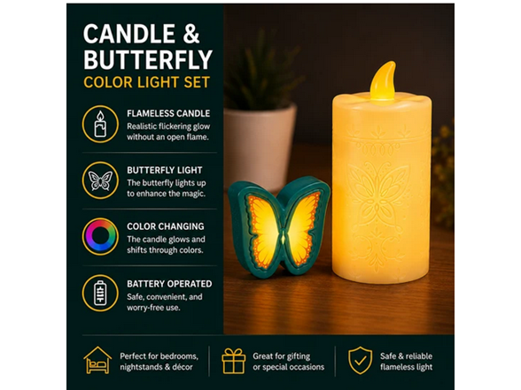 Paladone Disney Encanto Butterfly and Candle Color Lights