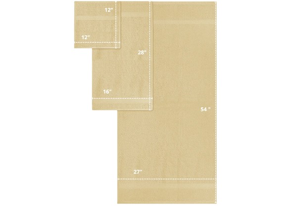 Textilia Set of 6 Bath Towel Set  Beige