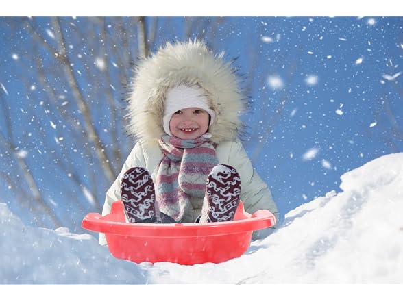 Superio Toboggan Snow Sled for Kids and Adults, 46" Red), 6 Pack