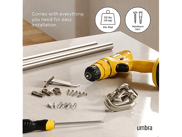 Umbra Twilight Curtain Rod Set – Wrap Around Design