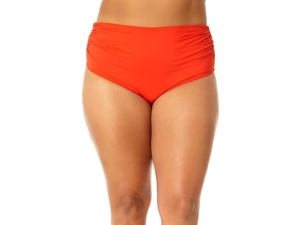 Anne Cole Women (20W) Hi Waist Shirred Bottom
