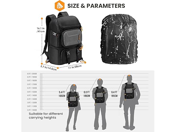 TARION Professional Camera Backpack | 15.6in Laptop