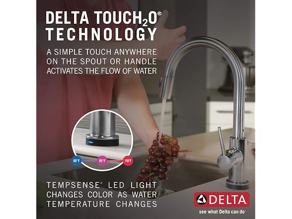 Delta Trinsic Brushed Nickel Touch Kitchen Faucet