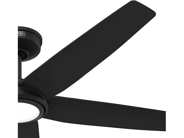 Hunter Fan 52 inch Ceiling Fan with Light, Matte Blk