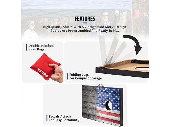 Wild Sports 2’x3’ Cornhole Outdoor Game Set