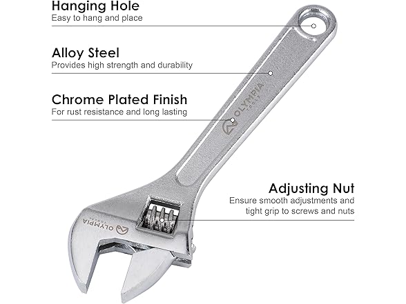 Olympia Tools 6" Adjustable Wrench