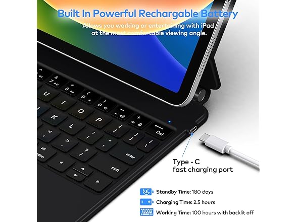 runelk Keyboard Case for iPad