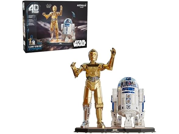 4D Build, Star Wars C-3PO & R2-D2 3D Model Kit