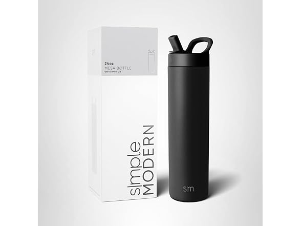 Simple Modern Insulated Water Bottle| 24oz | Black