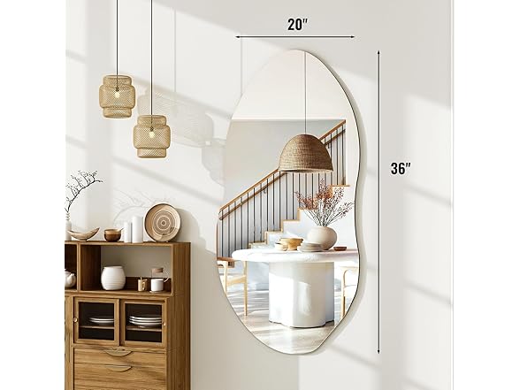 Asymmetrical Abstract Wall Mirror