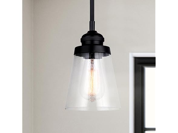 5.25" Pendant Light Seeded Glass 60W