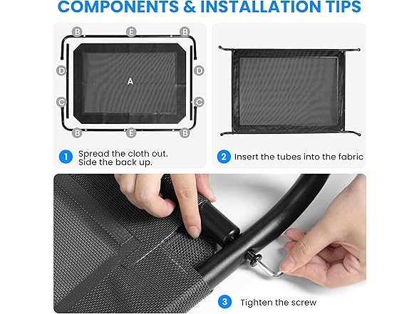 Simple Deluxe Elevated Dog Bed, Black