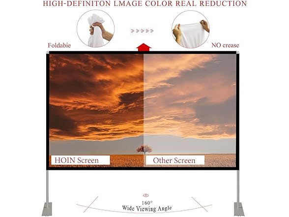 100" Projector Screen with Stand