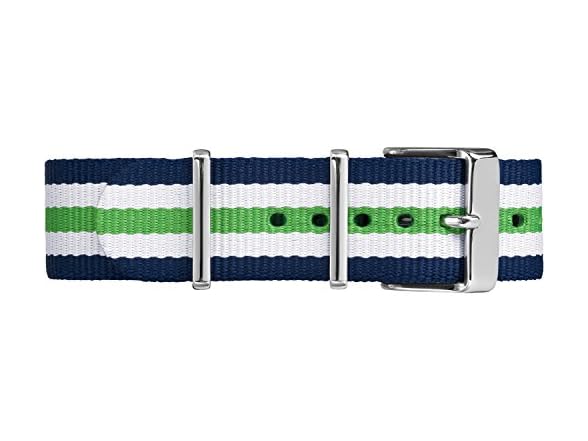 Timex Weekender 20mm Blue/White/Green Stripe Strap