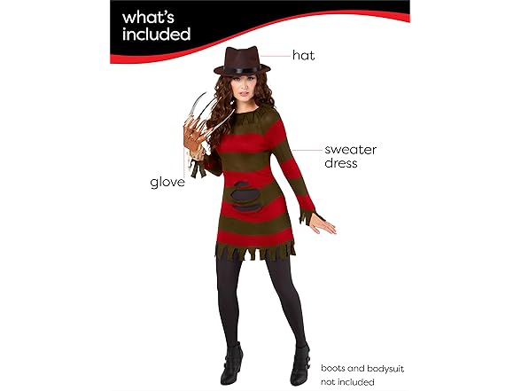 Freddy Krueger Adult Costume Large