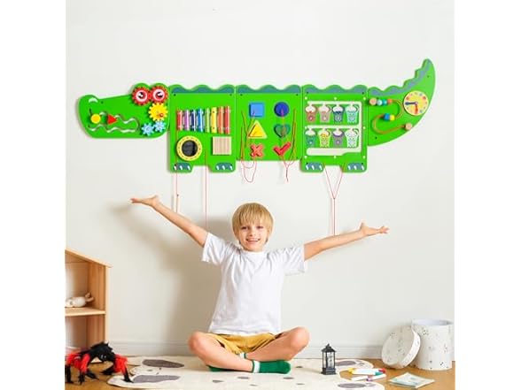 Crocodile Sensory Toys Activity Wall Panels