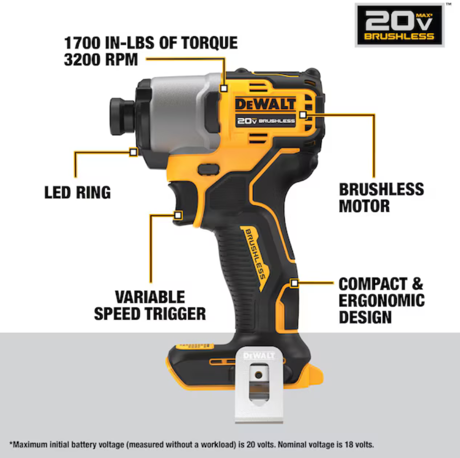 DEWALT DCK203P2 20V MAX 2 Tool Brushless Combo Kit - Gallery 8