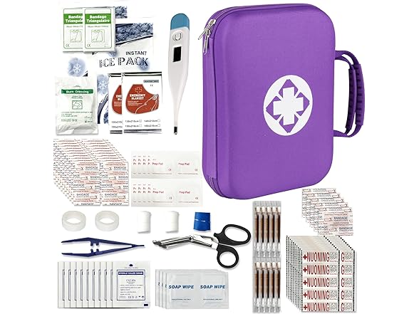 Monoki 300PCS First Aid Kit Handheld Bag