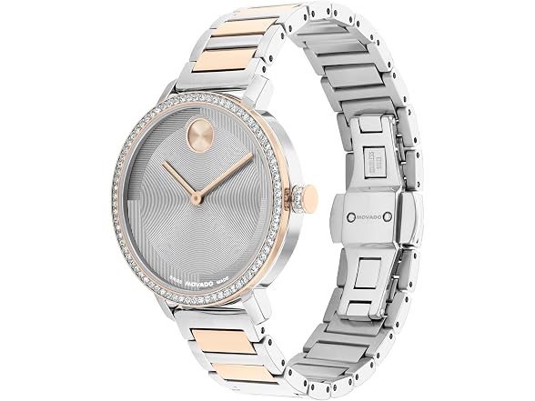 Movado Women's Bold Rose Gold Crystal-Set - Watch