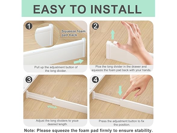 FUNIZE Expandable Drawer Dividers