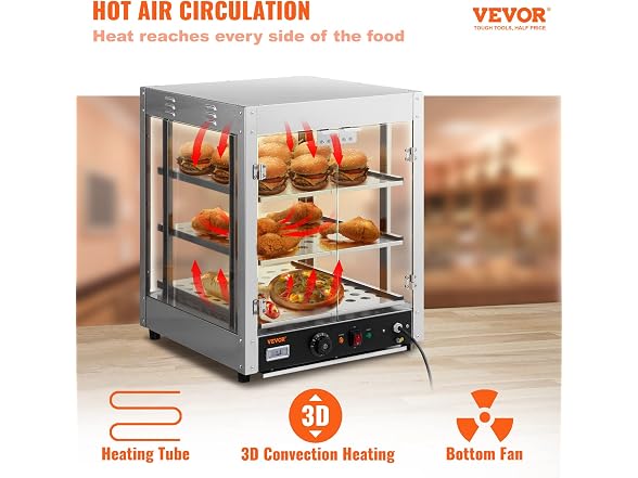 VEVOR Commercial Food Warmer Display, 3