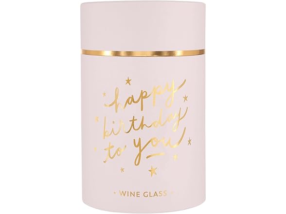 Stemless Wine Glass Happy Birthday To You