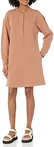Amazon Essentials Womens Knit Henley Sweatshirt Dress