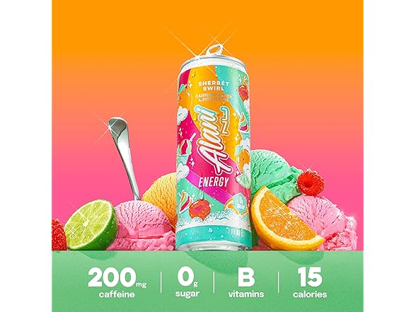 12PK Alani Nu SHERBET SWIRL Sugar Free