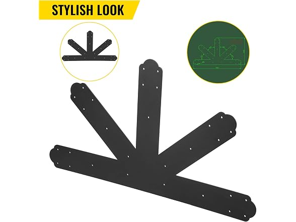 Gable Plate, Black Powder-Coated Truss Connector