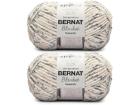 Bernat Blanket Tweeds Soft Crochet Yarn for