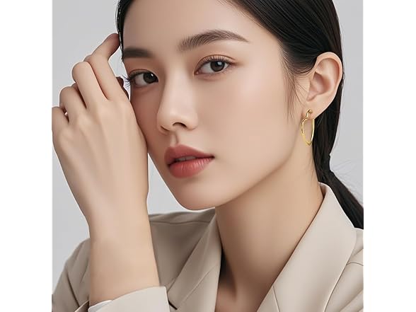 Ilovgem Heart Earrings 14K Gold Plated