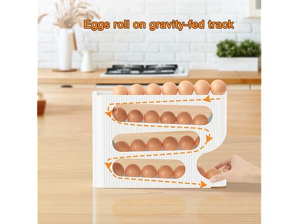 Automatic Rolling Down Egg Holder