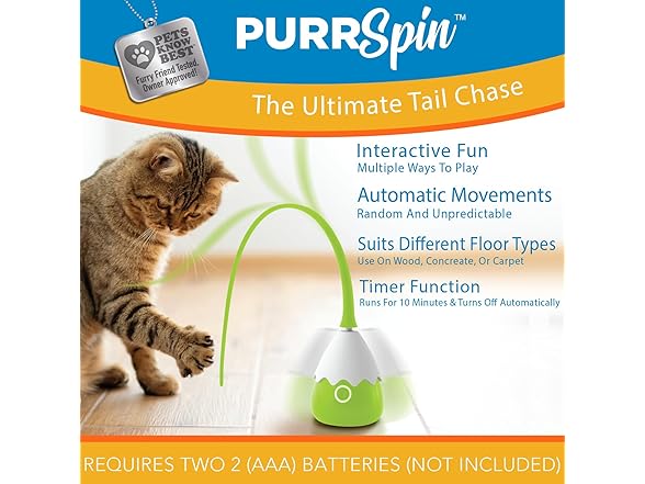 PurrSpin Interactive Tail Chase Cat Toy