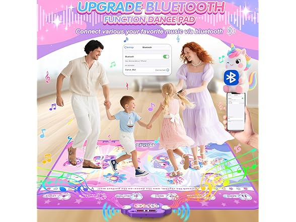 MUZREES Bluetooth Dance Pad with LED Lights