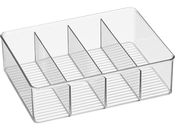 iDesign 4-Section Storage Bin for Tea Bags 2PK