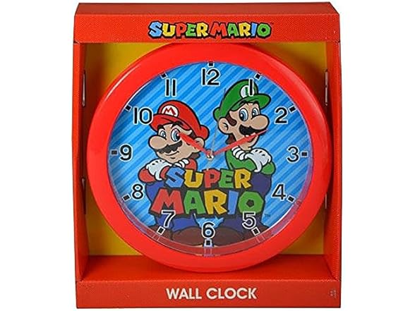 Super Mario 10" Round Wall Clock