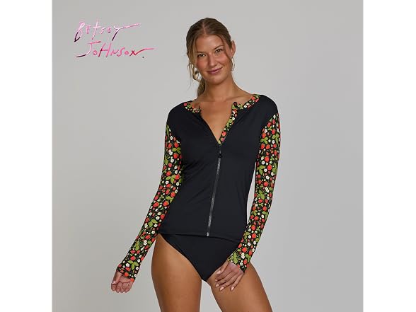 Betsey Johnson Womens Rash Guard Shirt