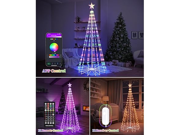 Brightever 7FT 295 LED Smart Cone Christmas Tree