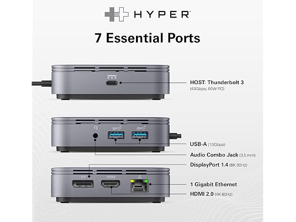 HyperDrive USB-C & Thunderbolt 4 Dual Monitor Dock