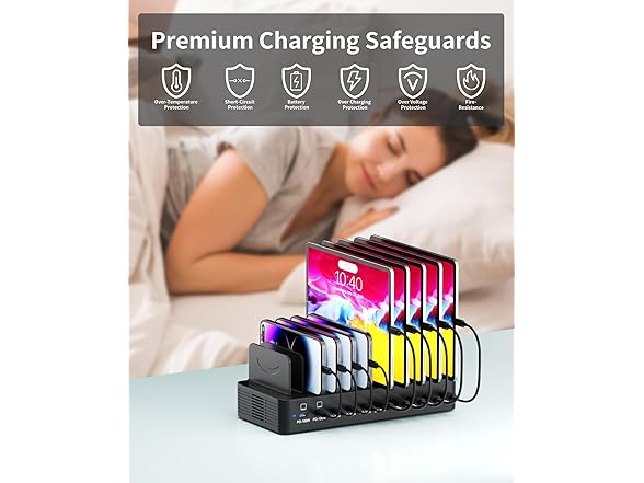10-Port USB C Fast Charger Station | 520W