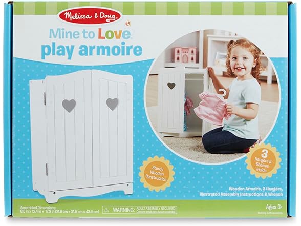 Melissa & Doug Mine to Love Wooden Play Armoire