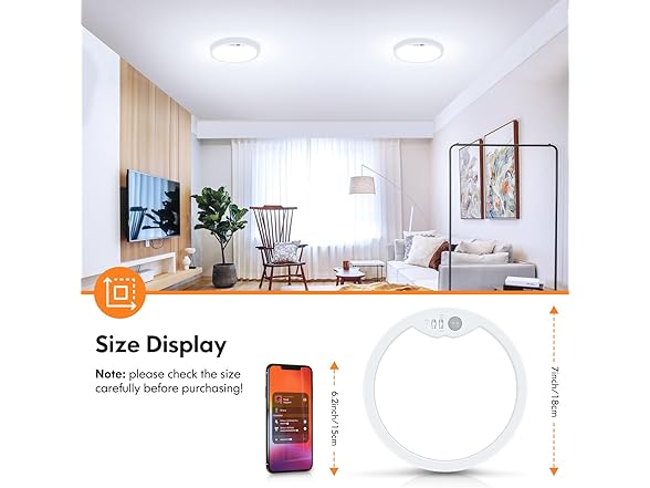 Brightever B0FN35XPWJ 7 Inch Ceiling Light Motion Sensor
