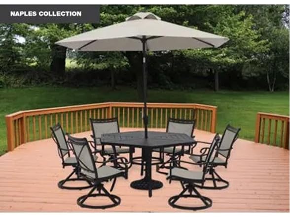Four Seasons Courtyard 9 Foot Naples Market Patio Umbrella