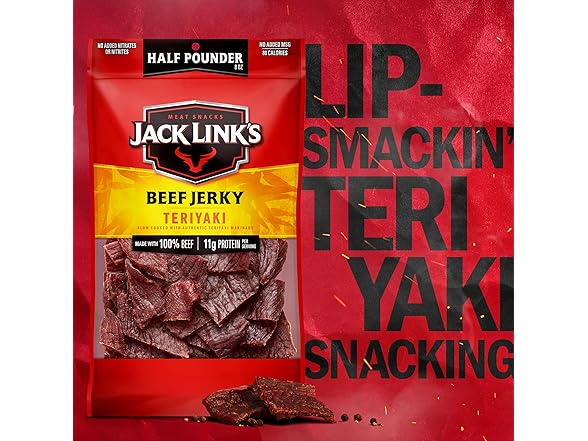 Jack Link's Beef Jerky, Teriyaki, Half Pounder