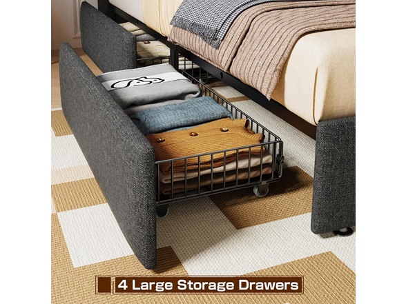 Driftalia Queen Bed Frame with Storage