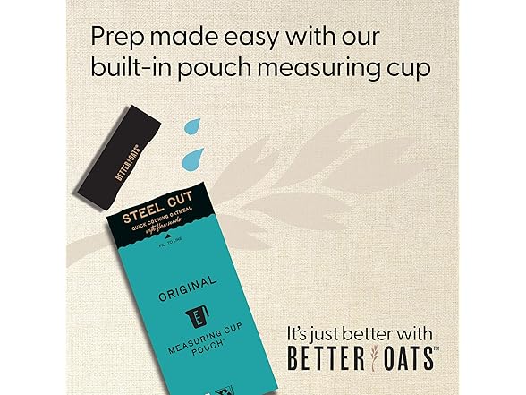 10CT Better Oats Maple and Brown Sugar Steel Cut Oatmeal