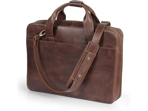 Londo Genuine Leather Organizer Satchel